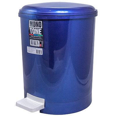 Купить контейнер мусорный круглый 20л н415хd310 мм с педалью пластик синий bora 1/6 (арт. 183) в Казани