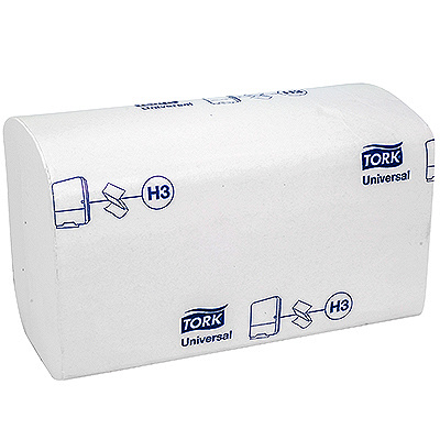 Купить полотенце бумажное листовое 1-сл 300 лист/уп 230х230 мм z-сложения tork h3 universal белое sca 1/15 (артикул производителя 290158) в Казани