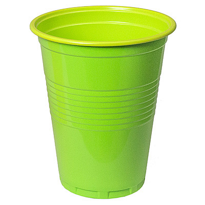 Купить стакан пластиковый 180мл d70 мм ps зеленый/желтый диапазон 1/100/3000, 100 шт./упак в Казани