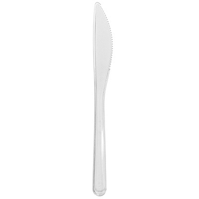 Нож столовый Н185 мм PS ПРОЗРАЧНЫЙ PAPSTAR 1/50/1000, 50 шт./упак (артикул производителя 85301)