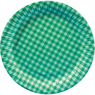 Купить тарелка бумажная d260 мм с дизайном клетка зеленая картон papstar 1/20/360 (артикул производителя 11803), 20 шт./упак в Казани