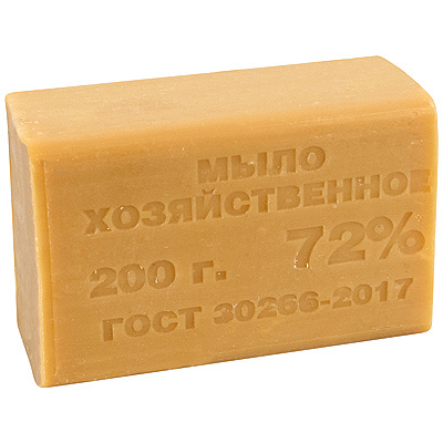 Купить мыло хозяйственное 200 г 72% прямоугольное светлое с натуральным запахом без упаковки "калужский блеск" 1/60, 1 шт. в Казани