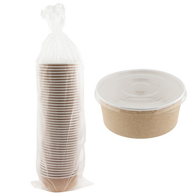 Контейнер бумажный с крышкой h60 d148 мм 750 мл 45 шт ROUND для горячего, холодного круглый КРАФТ "OSQ" Купить контейнер бумажный с крышкой h60 d148 мм 750 мл 45 шт round для горячего, холодного круглый крафт "osq" в Казани