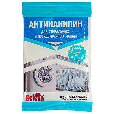 Купить средство для удаления накипи 100г для стиральных и п/м машин selena антинакипин порошок gf 1/24, 1 шт. в Казани
