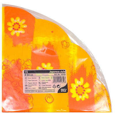 Купить салфетка сервировочная d340 мм 15 шт/уп с дизайном цветы оранжевая papstar 1/5 (артикул производителя 14640) в Казани