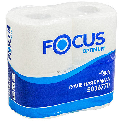 Купить бумага туалетная 2-сл 4 рул/уп focus optimum белая hayat 1/14, 1 шт. (артикул производителя 5036770) в Казани