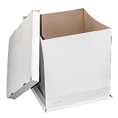 Купить коробка для торта дхшхв 460х460х500 мм до 5 кг квадратная картон белый 1/20, 20 шт./упак в Казани