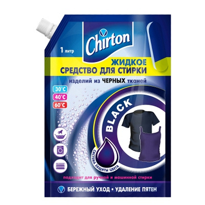 Купить средство для стирки жидкое 1л для черных тканей chirton doy-pack gd 1/6, 1 шт. в Казани