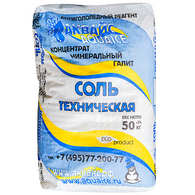 Купить реагент антигололедный до -15 с° 50кг аквайс соль техническая 1/1, 1 шт. в Казани