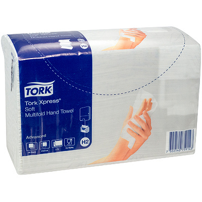 Купить полотенце бумажное листовое 2-сл 190 лист/уп 213х234 мм multifold-сложения tork h2 advanced белое sca 1/20 (артикул производителя 471135) в Казани