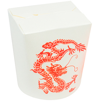 Купить контейнер бумажный china pack 500мл н98хd103 мм с декором дракон pps 1/30/480, 30 шт./упак в Казани