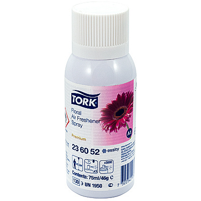 Купить освежитель 75мл картридж для диспенсера tork a1 premium аэрозоль цветочный sca 1/12 (арт. 236052) в Казани