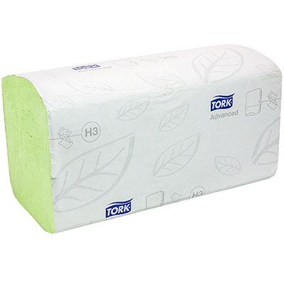 Купить полотенце бумажное листовое 2-сл 250 лист/уп 230х248 мм z-сложения tork h3 advanced зеленое sca 1/15 (артикул производителя 290179) в Казани