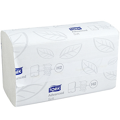 Купить полотенце бумажное листовое 2-сл 136 лист/уп 212х340 мм multifold-сложения tork h2 advanced белое sca 1/21 (артикул производителя 120288) в Казани