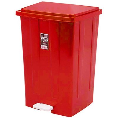 Купить бак мусорный прямоугольный 85л дхшхв 440х410х705 мм с педалью пластик красный bora 1/3 (арт. 643) в Казани