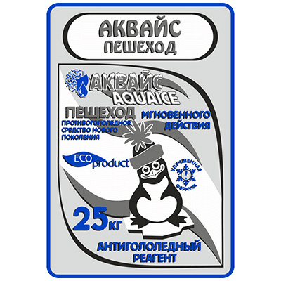 Купить реагент антигололедный до -25 с° 25кг аквайс пешеход 1/1, 1 шт. в Казани