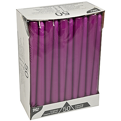 Купить свеча коническая н250 мм 50 шт/уп фиолетовая papstar 1/2, 1 шт. (артикул производителя 81114) в Казани