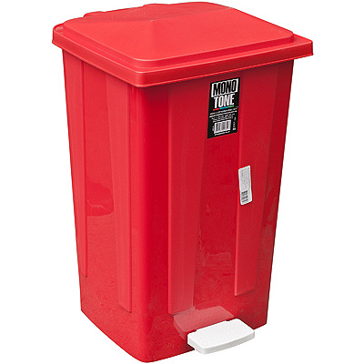 Купить контейнер мусорный прямоугольный 48л дхшхв 420х375х630 мм с педалью пластик красный bora 1/1 (арт. 642) в Казани