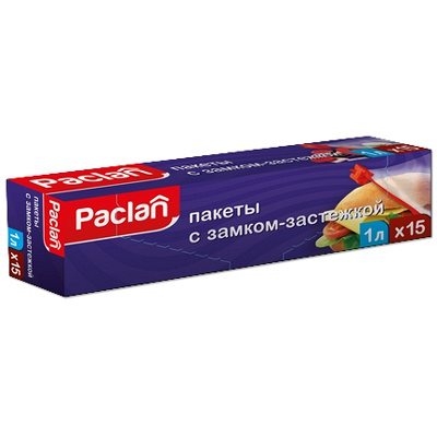 Купить пакет - гриппер (zip-lock) дхш 220х180 мм 15 шт/уп pe (пэ) paclan 1/24, 1 шт. в Казани